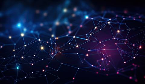 Abstract technology background with connection lines and dots