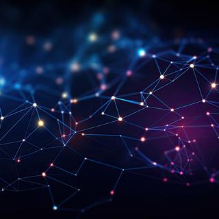 Abstract technology background with connection lines and dots