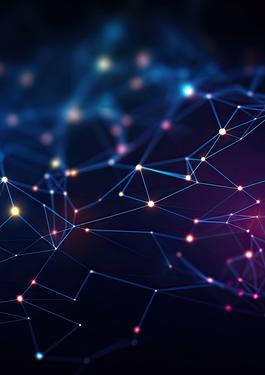 Abstract technology background with connection lines and dots