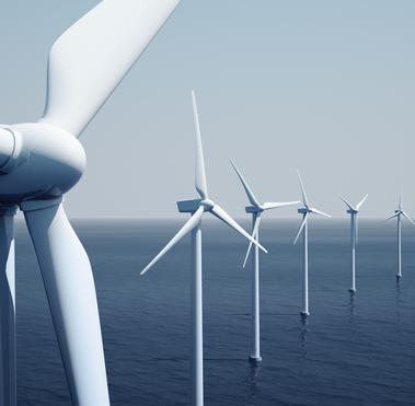 Windturbines on the ocean By zentilia
